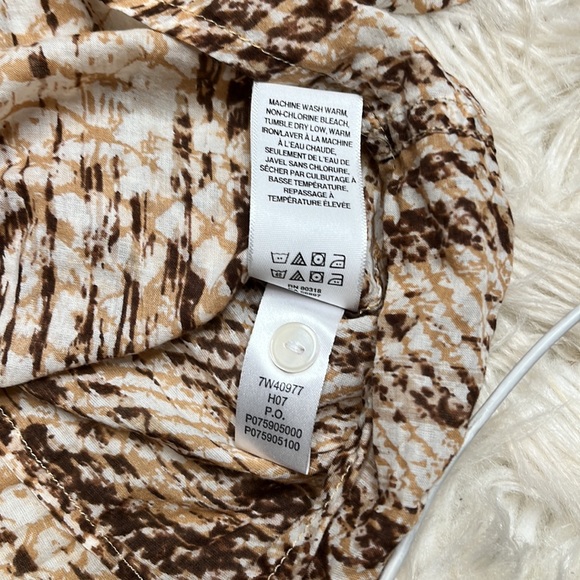 Lucky Brand Print Button Down Collared Long Sleeve Shirt Size Medium - Picture 9 of 10